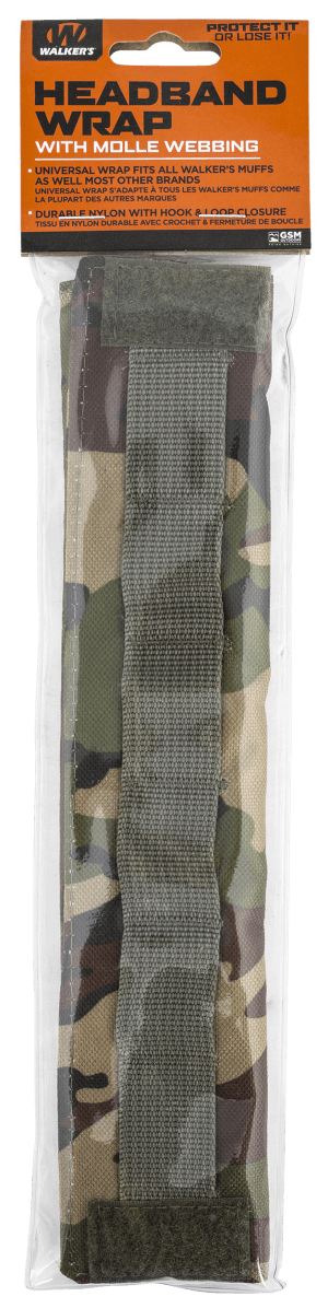 Walker’s GWPHDBNDVCMO Razor Headband Wrap Camo Velcro