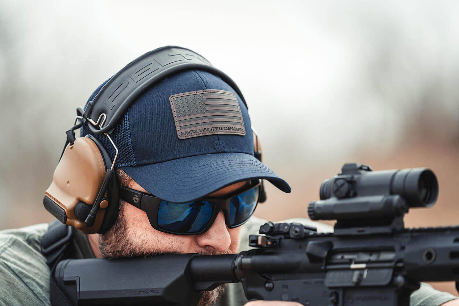 Magpul MAG1212410 Standard Trucker Hat Navy Adjustable Snapback OSFA Structured Leather Patch - Image 2