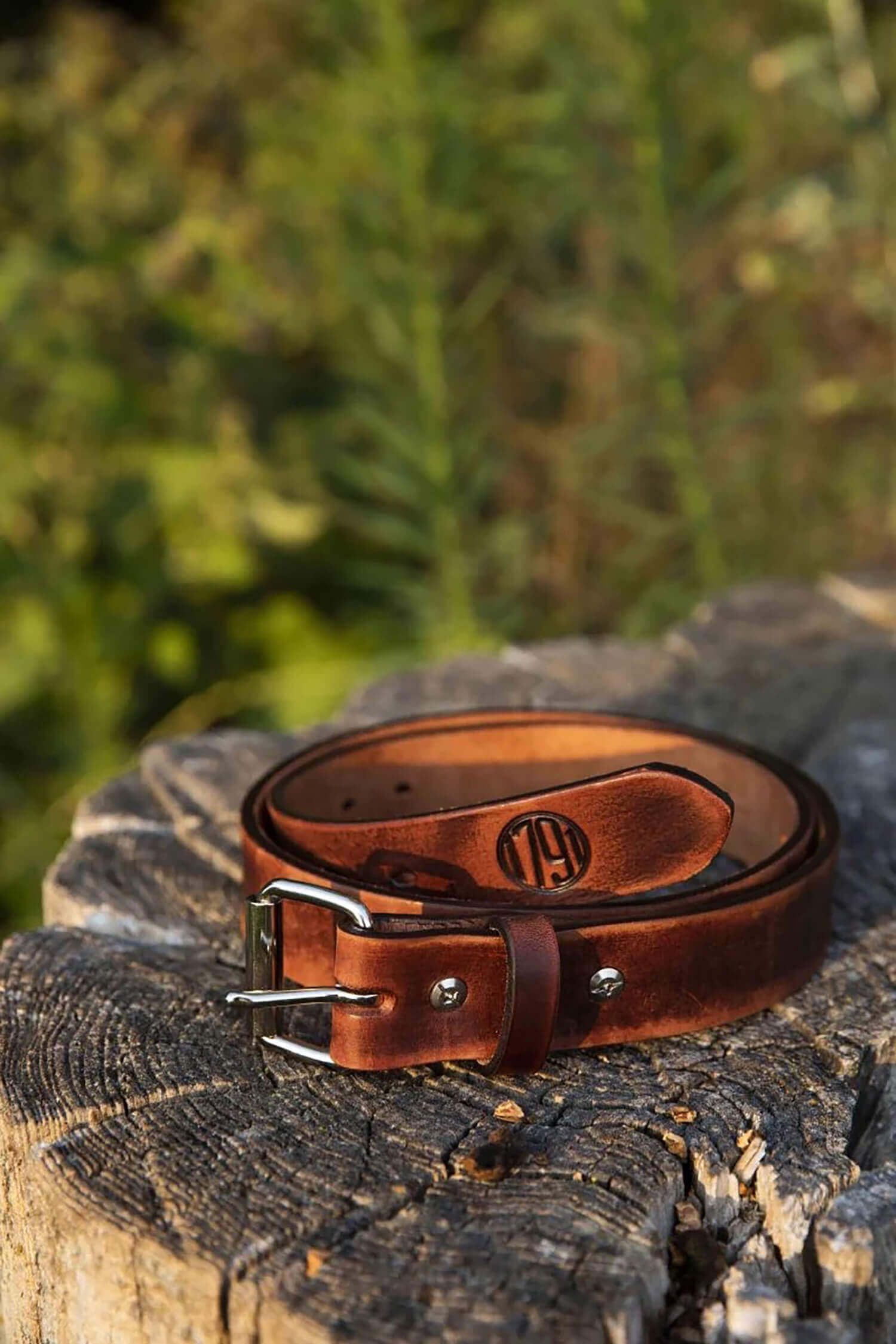 1791 Gunleather BLT013236VTGA 01 Gun Belt Vintage Leather 32/36 1.50" Wide Buckle Closure - Image 2