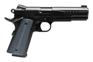 Savage Arms 67204 1911 Government 9mm Luger 10+1 5″ Black Stainless Steel Barrel. Black Nitride Serrated Stainless Steel Slide. Black Nitride Stainless Steel Frame w/Beavertail  Black VZ Grip