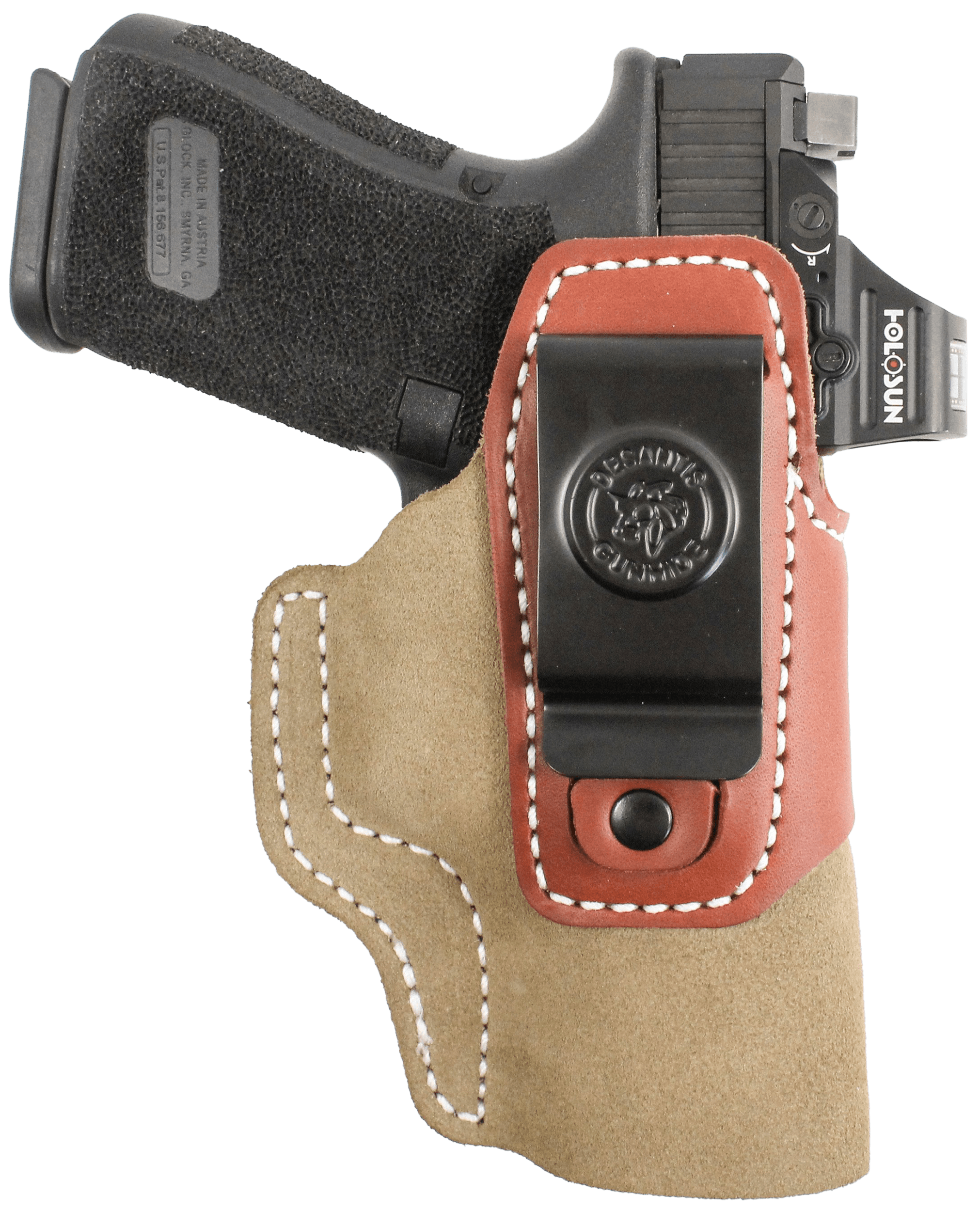 DeSantis Gunhide 215NJ7FZ0 Transit IWB Natural Kydex/Leather Ruger LCP II Belt Clip Ambidextrous