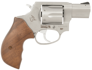 Taurus 232729TW 327  Small Frame 327 Federal Mag 6rd 2″ Matte Stainless Steel Barrel  Cylinder & Frame  Walnut Grip  Hammer Safety