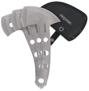 Cold Steel CSTH50AX3PK Throwing Axes  5″ Plain 420 Stainless Steel Blade Set of 3