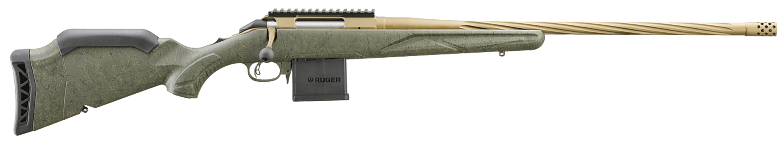 Ruger 46936 American Predator Gen II Full Size 350 Legend 5+1 22″ Burnt Bronze Cerakote Threaded Barrel Picatinny Rail Steel Receiver Green Splatter Adjustable Synthetic Stock Ruger 46936 American Predator Gen II Full Size 350 Legend 5+1 22″ Burnt Bronze Cerakote Threaded Barrel Picatinny Rail Steel Receiver Green Splatter Adjustable Synthetic Stock