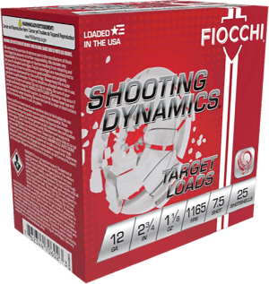 Fiocchi 12SD18L7 Shooting Dynamics Target 12Gauge 2.75″ 1 1/8oz 7.5Shot 25rd Box