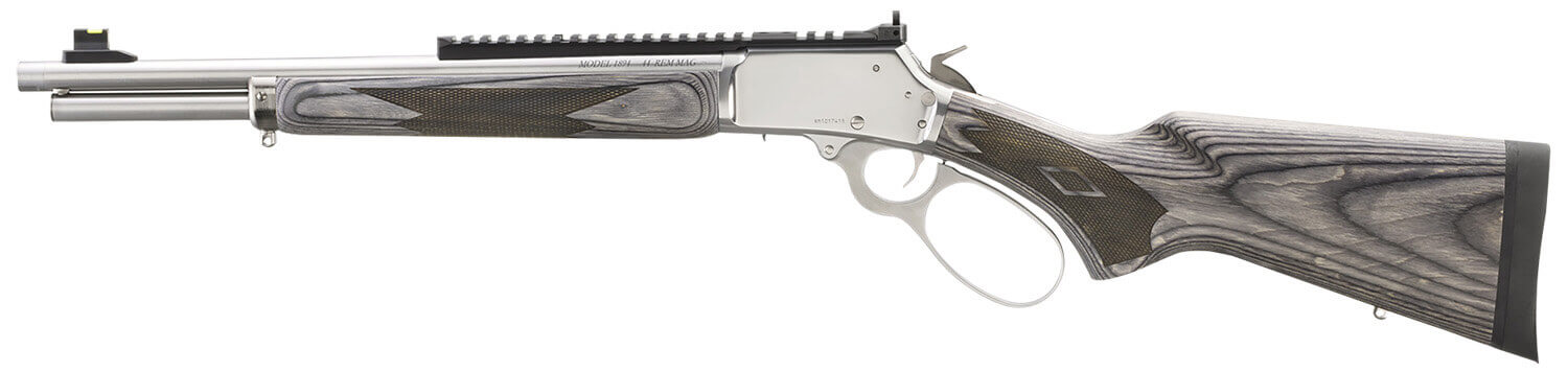 Marlin 70432 1894 SBL 44 Special/44 Rem Mag 8+1/9+1 16.10" Polished Stainless Threaded Barrel Polished Stainless Picatinny Rail Receiver Gray Fixed Laminate Stock - Image 2