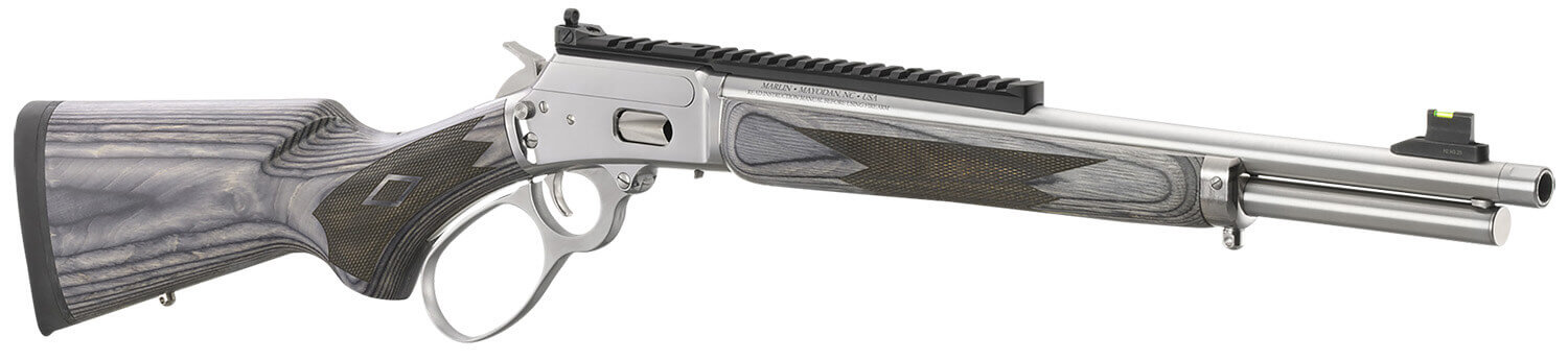Marlin 70432 1894 SBL 44 Special/44 Rem Mag 8+1/9+1 16.10" Polished Stainless Threaded Barrel Polished Stainless Picatinny Rail Receiver Gray Fixed Laminate Stock - Image 3