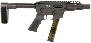 FREEDOM ORDNANCE FX9P4SBM FX-9 9mm Luger 31+1 4" Black Nitride Steel Barrel M-LOK Handguards Black Anodized Aluminum Picatinny Rail Receiver Black SB Mini Brace AR15 Grip