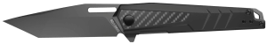 Real Avid AVRAV6 RAV-6  3.40″ Folding Tanto Plain Titanium 8Cr13MoV SS Blade  Black Textured Aluminum/Carbon Fiber Handle  Clamshell Pkg