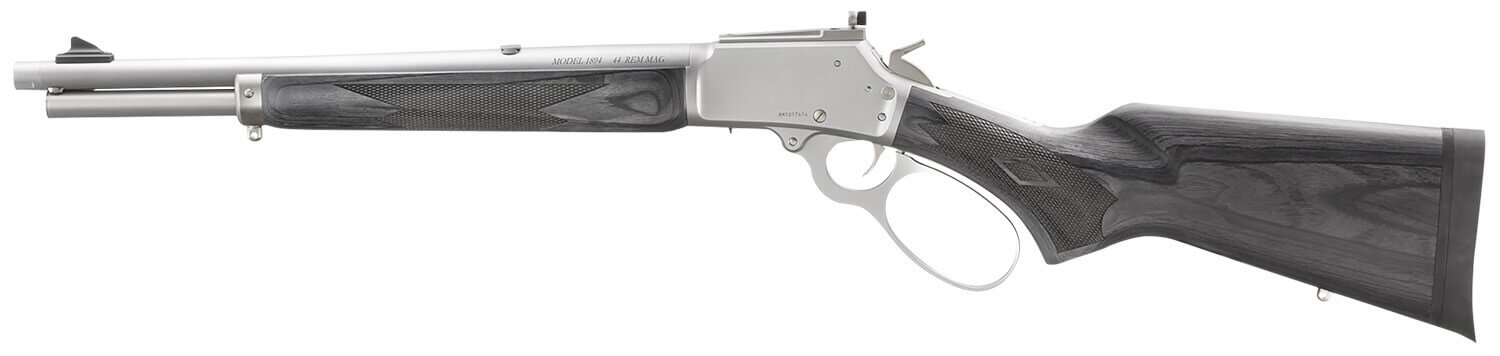Marlin 1894 Trapper Full Size 44 Special/44 Rem Mag 8+1/9+1 16.10" Satin Threaded Barrel Satin Stainless Steel Receiver Fixed Black Laminate Stock - Image 3