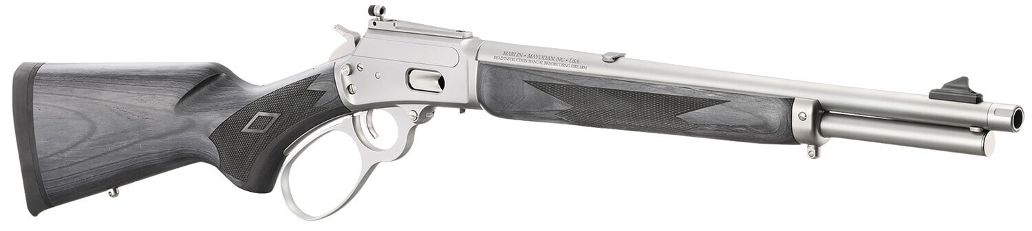 Marlin 1894 Trapper Full Size 44 Special/44 Rem Mag 8+1/9+1 16.10" Satin Threaded Barrel Satin Stainless Steel Receiver Fixed Black Laminate Stock - Image 2