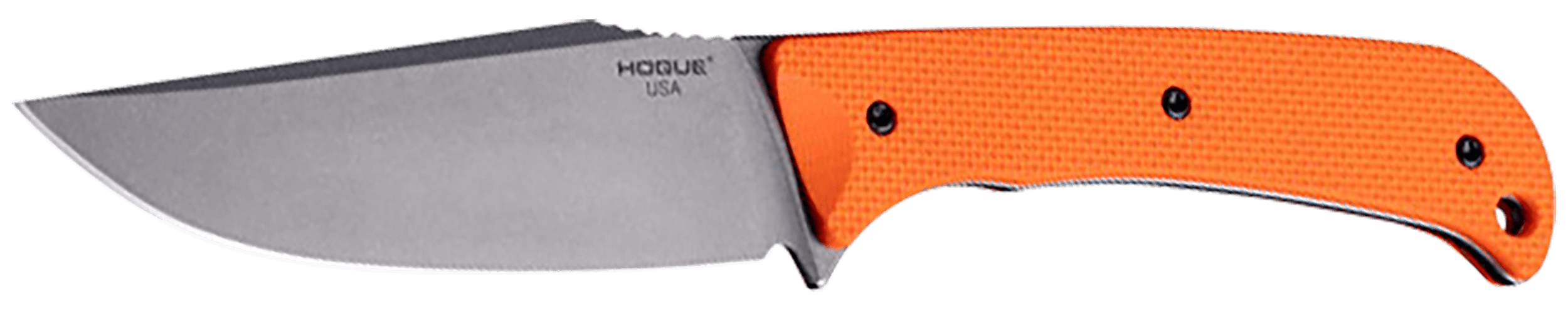 Hogue 35850 Extrak XL 3.90" Fixed Clip Point Plain Stone Tumbled CPM M4 Tool Steel Blade Blaze Orange Textured G10 Scales Handle