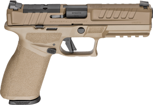 Springfield Armory EC9459FU Echelon  9mm Luger 17+1/20+1 4.50″ Black Melonite Steel Barrel  Flat Dark Earth Cerakote Optic Ready/Serrated Steel Slide  Flat Dark Earth Cerakote Polymer Frame w/Picatinny Rail