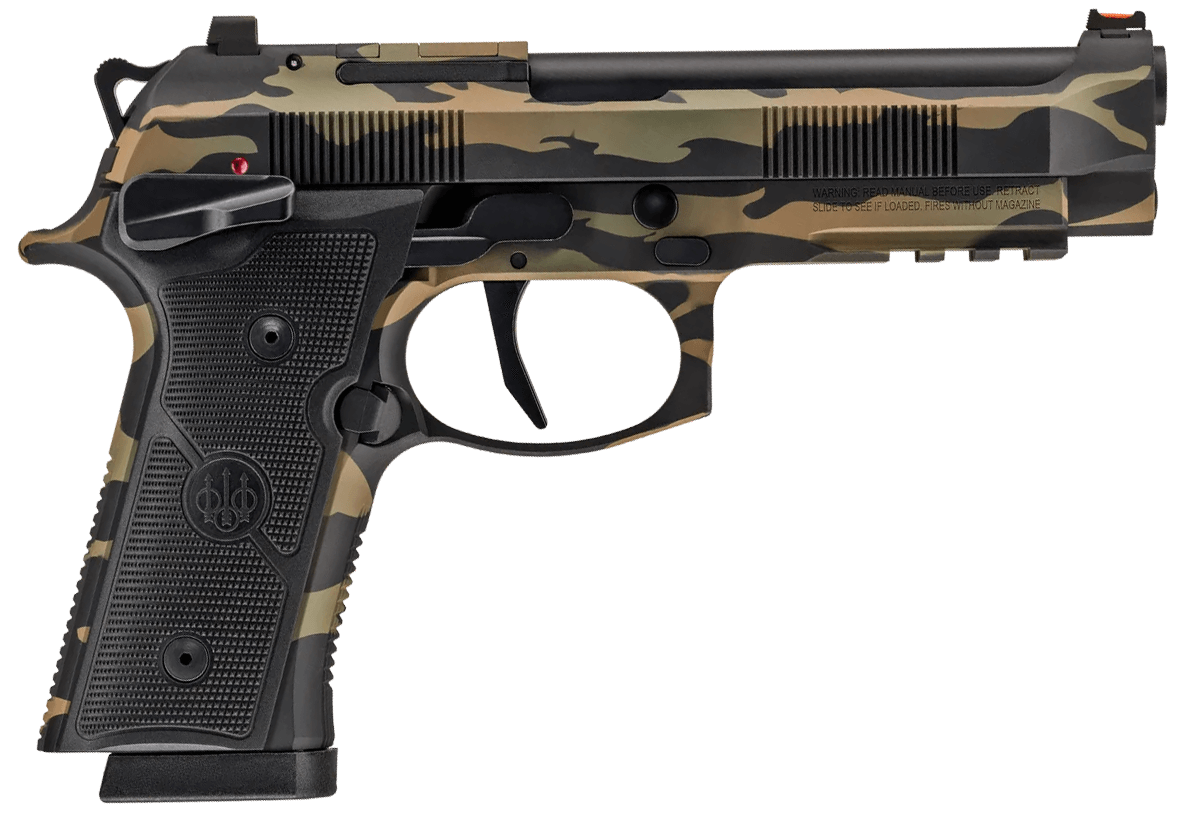 Beretta USA SPEC0729A10 92XI Combat Full Size Frame 9mm Luger 10+1 4.70″ Black Inox Steel Barrel Vietnam Tiger Stripe Camo Cerakote Serrated Steel Slide & Steel Frame w/Beavertail & Picatinny Rail Black Textured Grip Ambidextrous Beretta USA SPEC0729A10 92XI Combat Full Size Frame 9mm Luger 10+1 4.70″ Black Inox Steel Barrel Vietnam Tiger Stripe Camo Cerakote Serrated Steel Slide & Steel Frame w/Beavertail & Picatinny Rail Black Textured Grip Ambidextrous