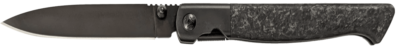 Cold Steel CSFL39SDP Spectre 3.80" Folding Drop Point Plain Black Matte PVD CPM 20V SS Blade Forged Carbon Fiber Handle