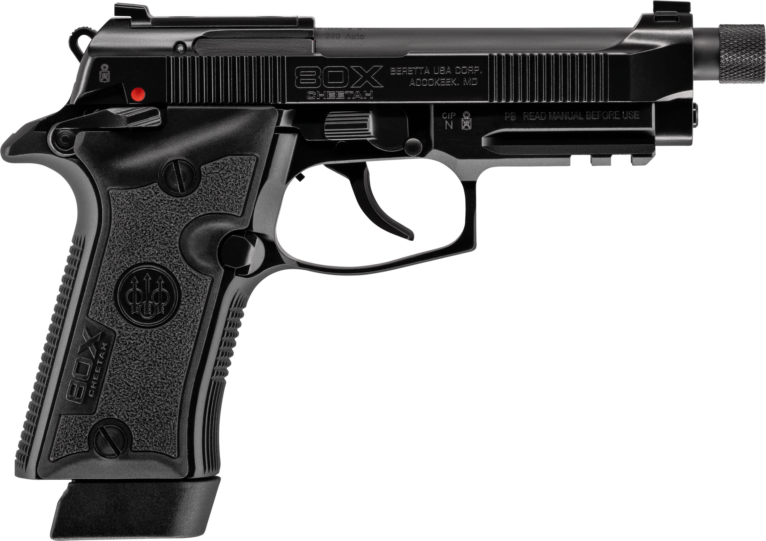 Beretta USA J80XTU10 80X Cheetah Tactical Urban W/ Threaded Barrel 380 ACP 10+1 4.40" Black