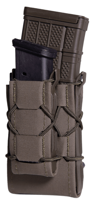 High Speed Gear 24DD00OD TACO Gen 2 Double Decker OD Green Nylon MOLLE Compatible w/ Rifle/Pistol