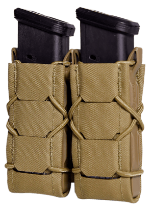 High Speed Gear 24PT02CB TACO Gen 2 Double Pistol Coyote Brown Nylon MOLLE Compatible w/ Pistol