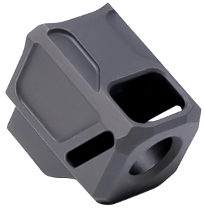 Faxon Firearms FFPACOMPSSG02 EXOS-533 Compensator Black Nitride 6061 Aluminum 1/2"x28 Threads 1.218" OAL Compatible w/ Glock 43X/48