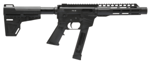 Freedom Ordnance FX9P8 FX-9 9mm Luger 33+1 8.25" Black Nitride Barrel Black Hard Coat Anodized Aluminum Receiver 7.375" Free-Floating M-Lok Handguard KAK Shockwave Pistol Brace Stock Double Stack Glock-Style 9mm Magazine Compatible