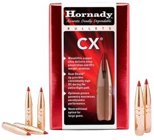 Hornady 37084 CX 375 Cal 250 gr Copper Solid 50rd Box