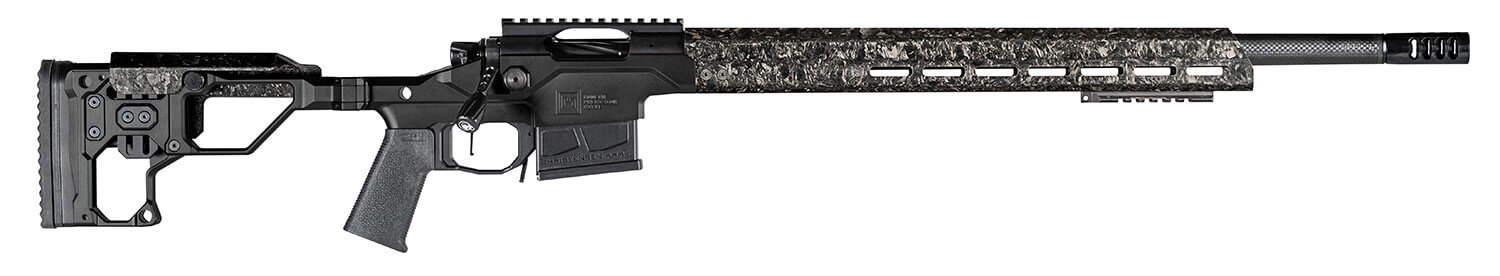 Christensen Arms 8010300102 Modern Precision Full Size 308 Win 5+1 24" Carbon Fiber Target Profile/Threaded Steel Barrel Black Nitride Aluminum Receiver Black Anodized Billet Chassis w/Folding & MagneLock Technology Stock Black Polymer Grip