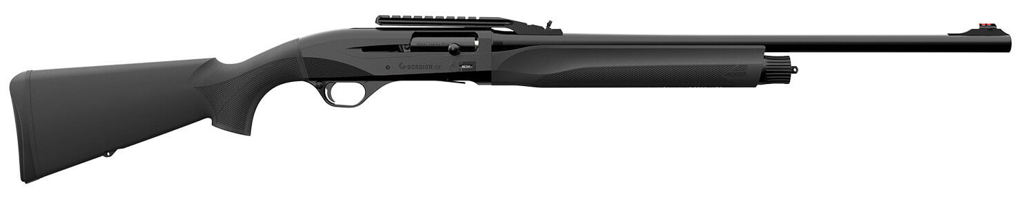 Retay USA GORSLBLK24 Gordion Slug 12 Gauge 3" 4+1 24" Black Vent Rib Barrel Stainless Aluminum Receiver Fixed w/Pistol Grip Black Synthetic Stock