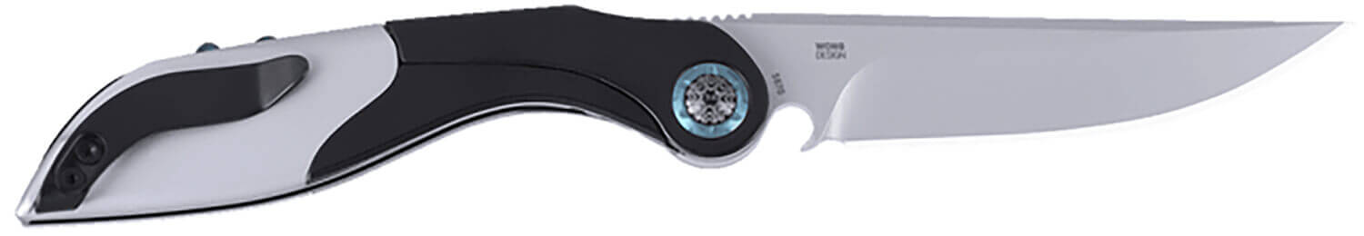 CRKT 5702 Nucleus 3.19" Folding Plain Bead Blasted 12C27 Sandvik Blade Black/Red G10/SS Handle - Image 3