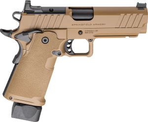Springfield Armory PH9117AOSCB 1911 DS Prodigy 9mm 20+1 17+1 4.25″ Coyote Brown Cerakote Optic Ready Carbon Steel Slide Polymer Grip