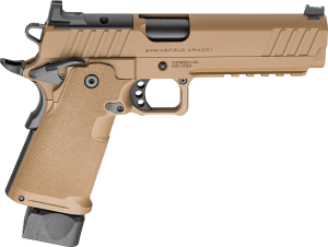 Springfield Armory PH9119AOSCB 1911 DS Prodigy 9mm 20+1 17+1 5″ Coyote Brown Cerakote Optic Ready Carbon Steel Slide Polymer Grip