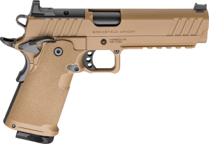 Springfield Armory PH9119AOSCBLC 1911 DS Prodigy 9mm 10+1 5″ Coyote Brown Cerakote Optic Ready Carbon Steel Slide Polymer Grip