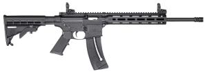 Smith & Wesson 14375 M&P15-22 Sport Bundle 22 LR 25+1 16.50" Black Steel Threaded Barrel Black Polymer Receiver Picatinny Rail Polymer Handguard 6 Position CAR Black Polymer Stock AR Style Grip Includes Carry Bag HL Ear Pods Magazine