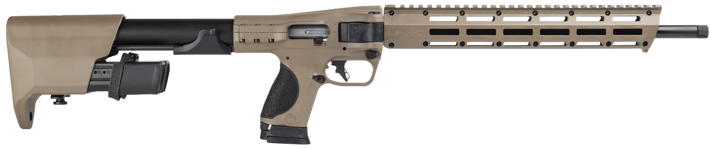 Smith & Wesson 14376 M&P FPC 9mm Luger 23+1 18.60" Black Oxide Flat Dark Earth Cerakote Aluminum Receiver M-LOK Handguard Polymer Stock Palm Swell Grip