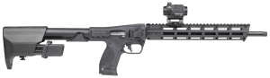 Smith & Wesson 14377 M&P FPC 9mm Luger 23+1 16.25" Black Armornite Threaded Barrel  Black Anodized Picatinny Rail Aluminum Receiver  Folding Black Synthetic Stock  Black Interchangeable Backstrap Grip  Crimson Trace Red Dot & 3 Mags