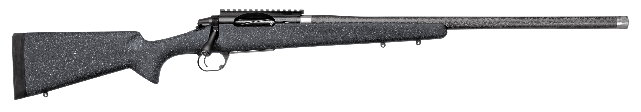 Proof Research 137550 Elevation 2.0 300 PRC 3+1 22" Carbon Fiber Match Grade Threaded Barrel Picatinny Rail Receiver Black Granite Fixed Carbon Fiber Stock Right Hand