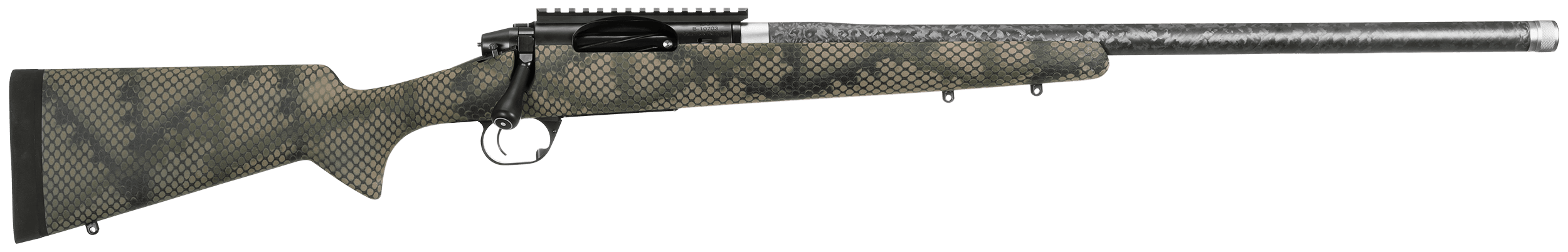 Proof Research 137604 Elevation 2.0 6.5 Creedmoor 4+1 22" Carbon Fiber Match Grade Threaded Barrel Picatinny Rail Receiver Tactical Flat Dark Earth Fixed Carbon Fiber Stock Right Hand