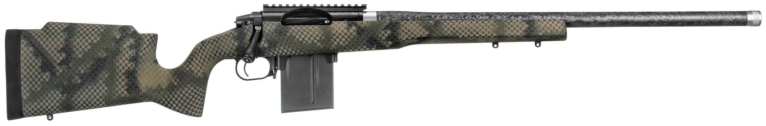 Proof Research 138007 Elevation MTR 2.0 308 Win 20" Carbon Fiber Match Grade Threaded Barrel Black Cerakote Steel Receiver w/Picatinny Rail Tactical Flat Dark Earth Fixed Proof Carbon Fiber Stock Right Hand