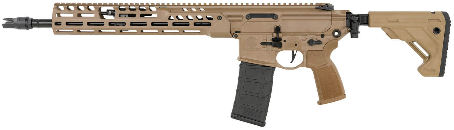Sig Sauer RMCX556N16BIR MCX Spear LT IR 5.56 NATO 30+1 16" Black FNC Steel Threaded Barrel Flat Dark Earth Cerakote Picatinny Rail Alloy Steel Receiver M-LOK Handguard Telescoping Folding Flat Dark Earth Aluminum Stock AR Compatible Reduced Angle Grip - Image 2