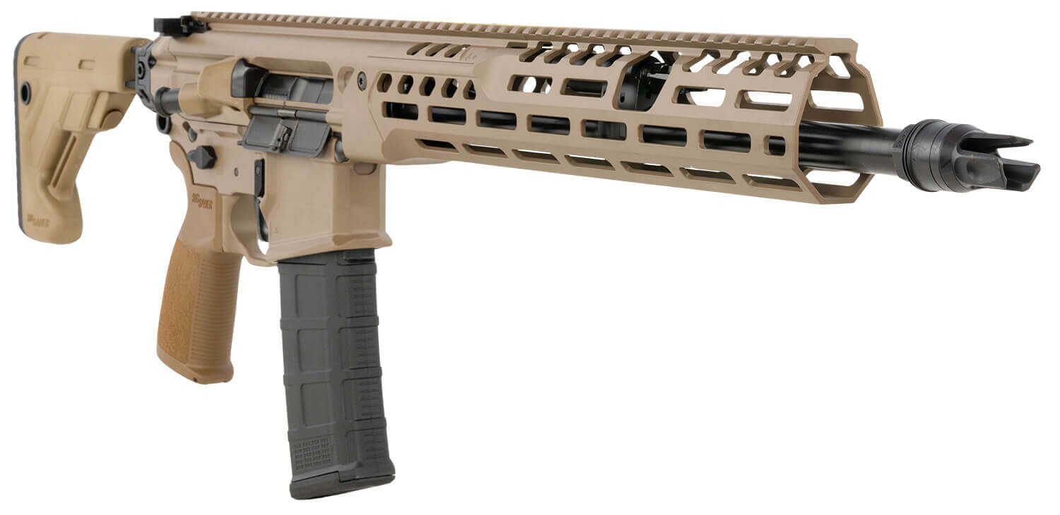 Sig Sauer RMCX556N16BIR MCX Spear LT IR 5.56 NATO 30+1 16" Black FNC Steel Threaded Barrel Flat Dark Earth Cerakote Picatinny Rail Alloy Steel Receiver M-LOK Handguard Telescoping Folding Flat Dark Earth Aluminum Stock AR Compatible Reduced Angle Grip - Image 3