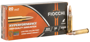 Fiocchi 223VG20 Hyperformance  223Rem 50gr 20 Per Box/10 Case