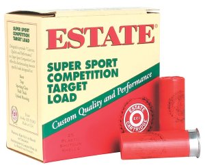 Estate Cartridge SS12H18 Super Sport Competition Target 12Gauge 2.75ā³ 1oz 8Shot 25rd Box Estate Cartridge SS12H18 Super Sport Competition Target 12Gauge 2.75ā³ 1oz 8Shot 25rd Box