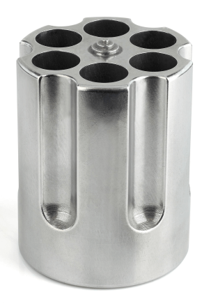 Caliber Gourmet CBG1007 Caliber Gourmet Cylinder Pen Holder Silver Aluminum 3.25″ x 2.75″ Pistol Cylinder