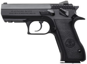 IWI US J941FS910ORP Jericho 941 Mid-Size Frame 9mm Luger 10+1 3.80" Black Chrome Lined Steel Barrel Black Serrated Steel Slide & Frame w/Beavertail & Picatinny Rail Black Textured Grips