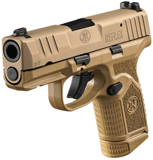 FN 66101421 Reflex 9mm Luger 10+1 3.30″ Micro-Compact Frame Flat Dark Earth PVD Serrated Steel Slide w/Picatinny Rail Stippled Grip Ambidextrous FN 66101421 Reflex 9mm Luger 10+1 3.30″ Micro-Compact Frame Flat Dark Earth PVD Serrated Steel Slide w/Picatinny Rail Stippled Grip Ambidextrous