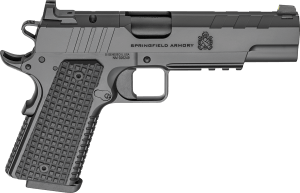 Springfield Armory PX9229LAOS 1911 Emissary 9mm 9+1 5″ Stainless Steel Barrel Optic Ready Black Carbon Steel Slide VZ Grips Thin-Line G10 Grip