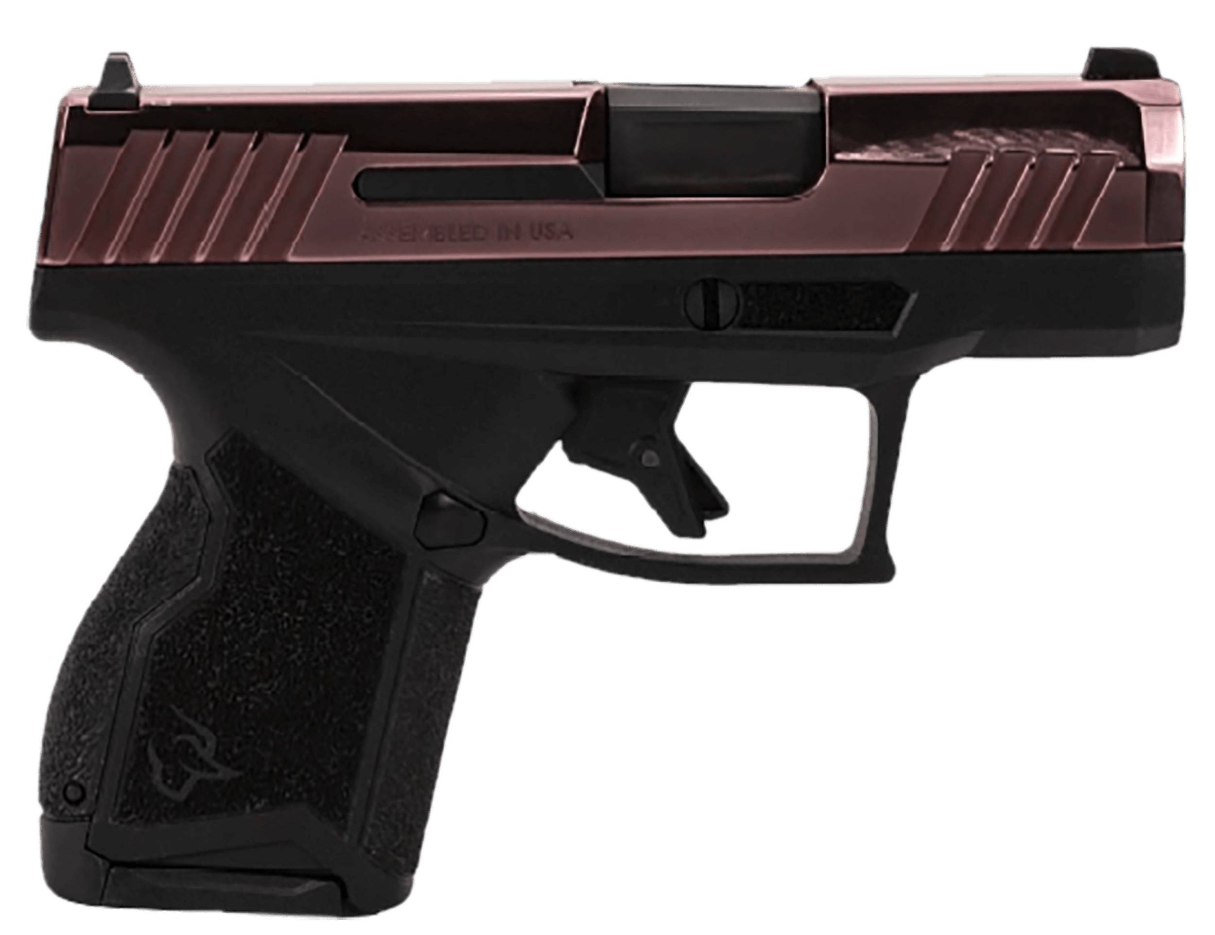 Taurus 1-GX4M931-10RG GX4 Micro-Compact Frame 9mm Luger 10+1 3.06" Satin Black DLC Stainless Steel Barrel Rose Gold PVD Serrated Alloy Steel Slide Matte Black Stainless Steel Frame Textured Grip