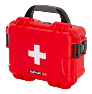 Nanuk 904S000RDPA0FSA01 First Aid Case  Waterproof Red NK-7 Resin
