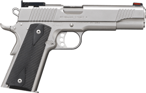 Kimber Mfg Inc 3200107CA Stainless Target II (CA) 10mm 8+1 5″ Satin Silver Front Serrations Stainless Steel Slide Black Synthetic Double-Diamond Checkering Grip Kimber Mfg Inc 3200107CA Stainless Target II (CA) 10mm 8+1 5″ Satin Silver Front Serrations Stainless Steel Slide Black Synthetic Double-Diamond Checkering Grip
