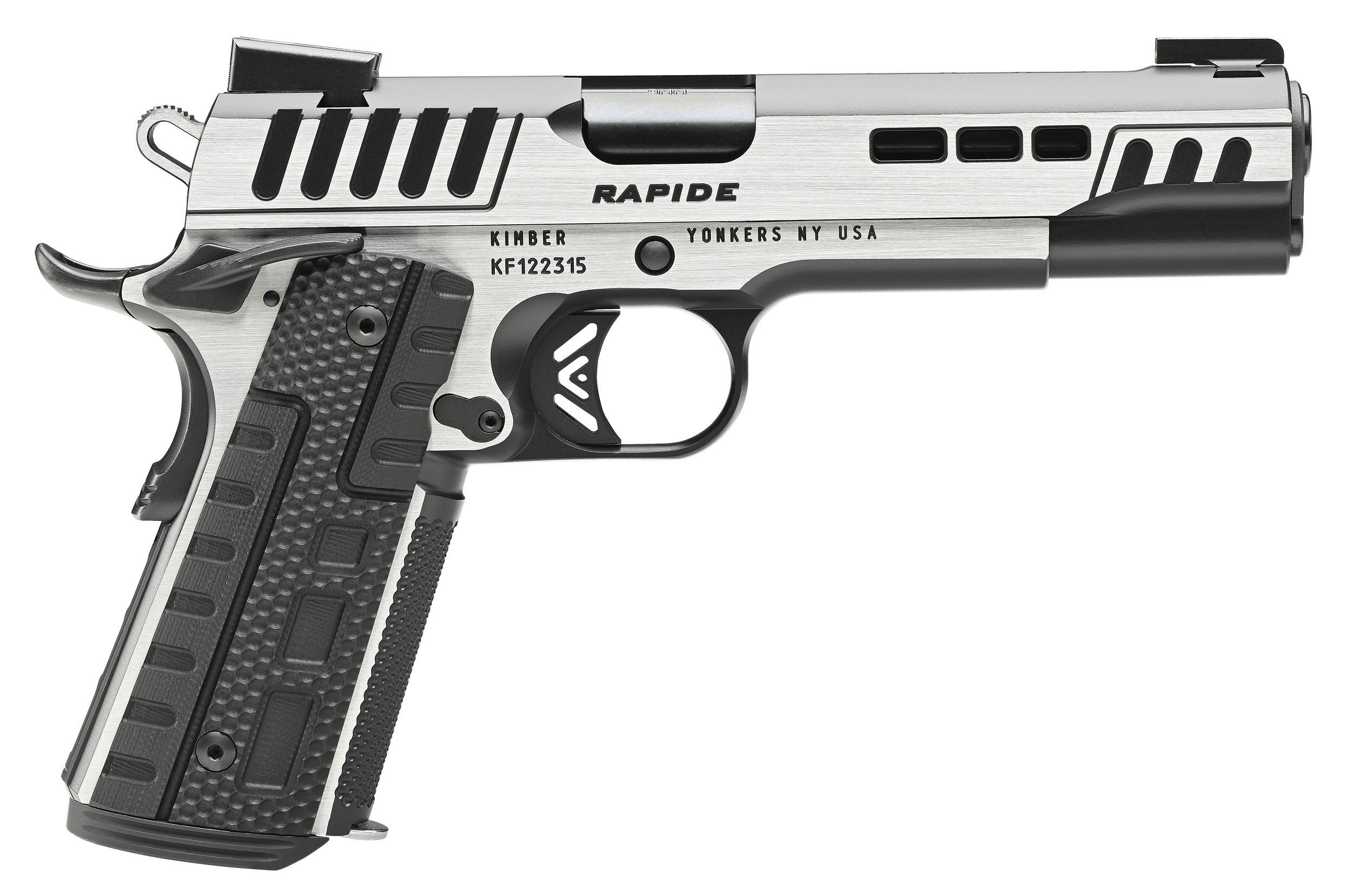 Kimber Mfg Inc 3000426 Rapide Scorpius 10mm 8+1 5″ Black KimPro II w/ Brush Polished Flats Stainless Steel Slide G10 Grip Kimber Mfg Inc 3000426 Rapide Scorpius 10mm 8+1 5″ Black KimPro II w/ Brush Polished Flats Stainless Steel Slide G10 Grip