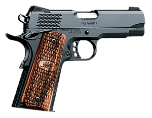 Kimber Mfg Inc 3200118 Pro 45 ACP 8+1 4″ Steel Slide Matte Black Zebrawood w/ Scale Pattern and Kimber Logo Grip Kimber Mfg Inc 3200118 Pro 45 ACP 8+1 4″ Steel Slide Matte Black Zebrawood w/ Scale Pattern and Kimber Logo Grip